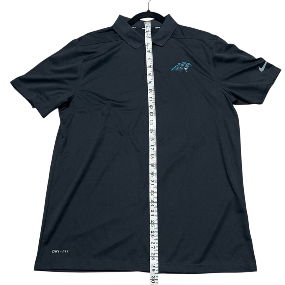 Nike Dri-FIT Carolina Panthers NFL victory Polo shirt black size medium football - Picture 4 of 14